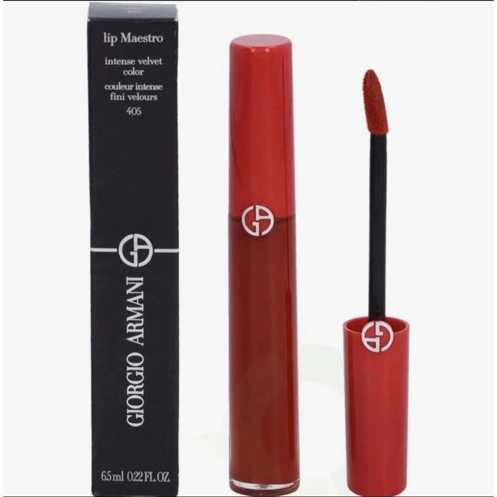 GIORGIO ARMANI- NIB Lip Maestro/Intense Velvet Color Liquid Lipstick/#405-Sultan